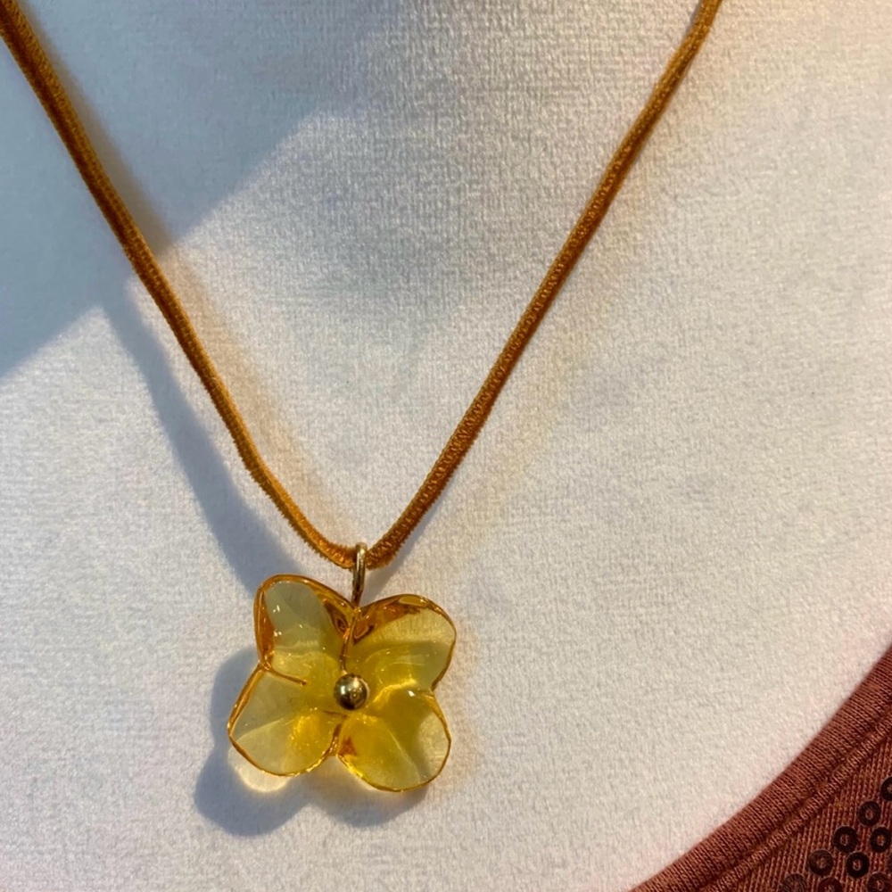 ❤️ 18 Karat Gold Baccarat Hortensia Necklace in Golden Honey Citrine